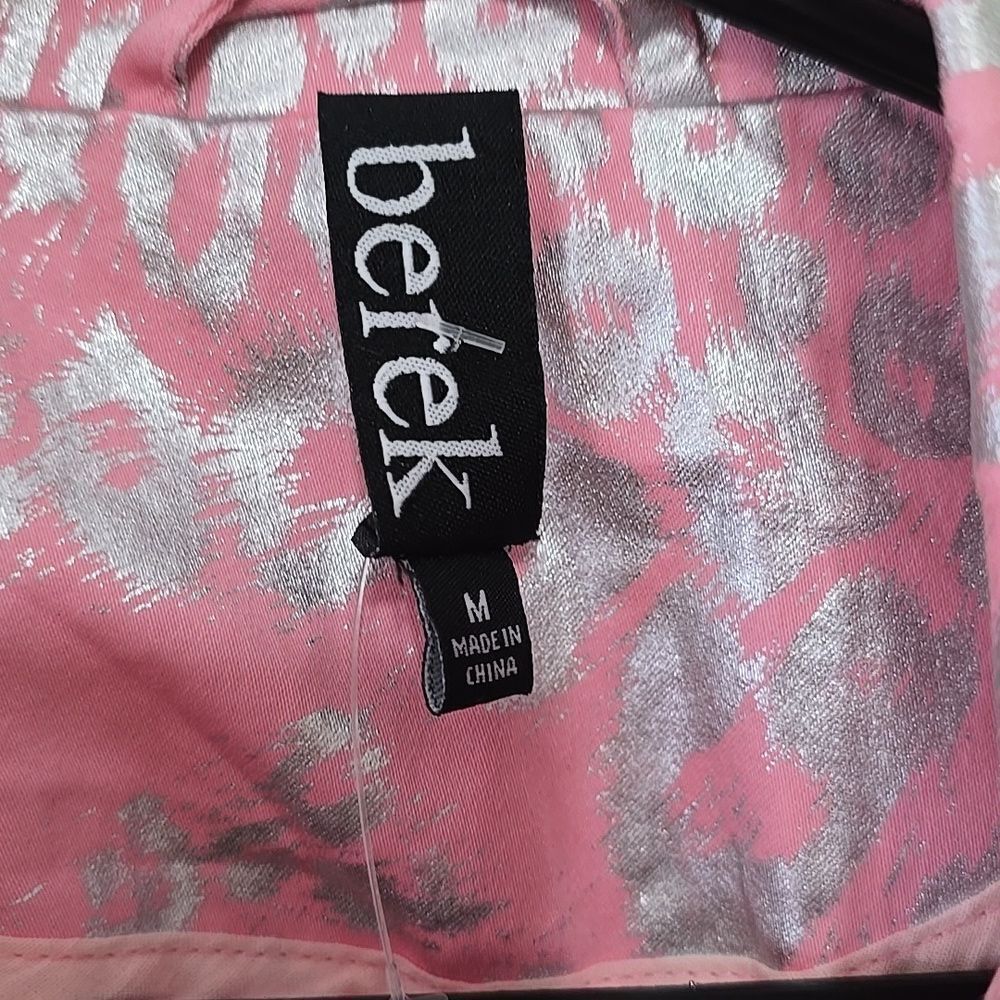berek Pink and Silver Metallic Leopard Print Blazer - Picture 2 of 10